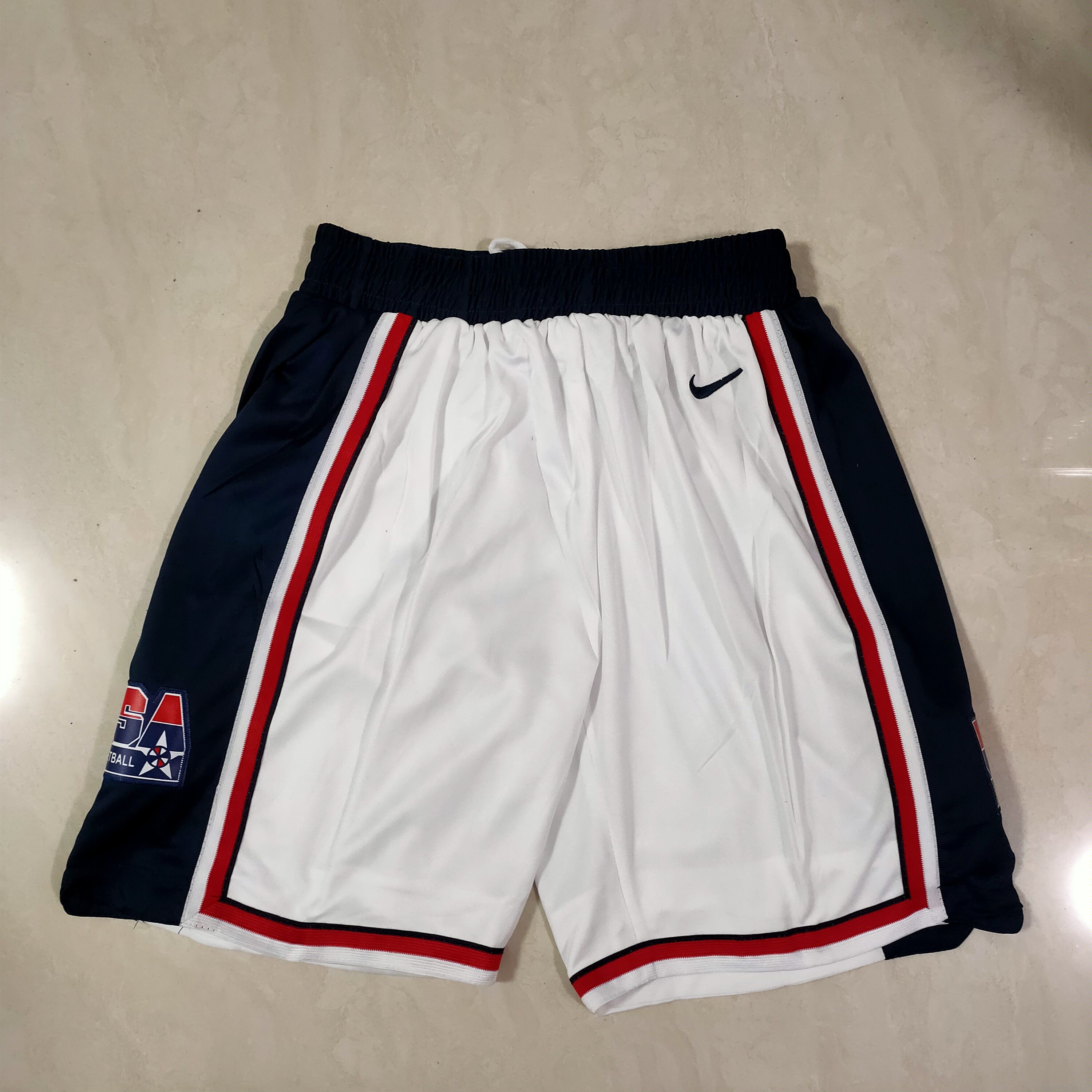 Men NBA USA White Shorts 0416->los angeles lakers->NBA Jersey